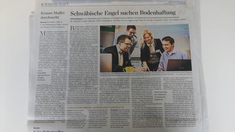 Stuttgarter Zeitung 2014 — Schwäbische Engel suchen Bodenhaftung